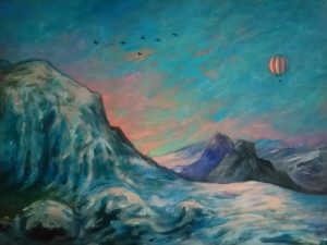 Vinterlandskap Acrylic, M Hiort af Ornäs